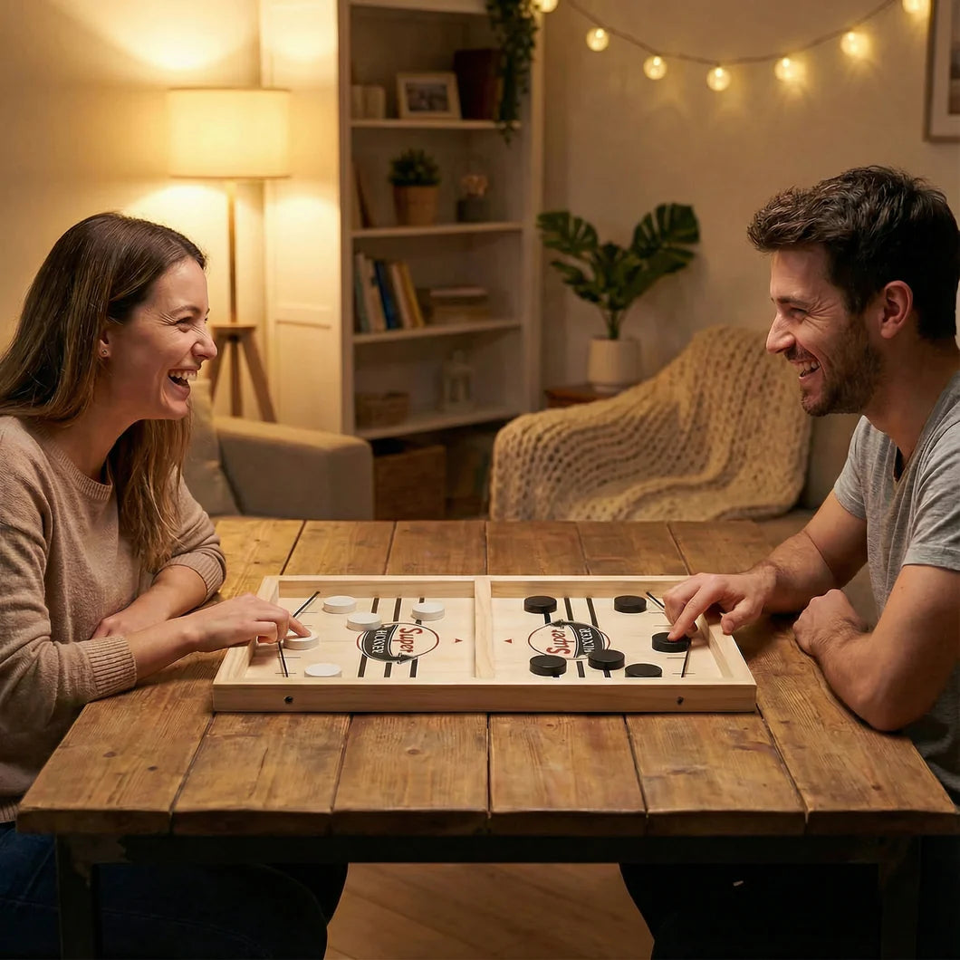 Jeu d'échecs en bois avec catapulte